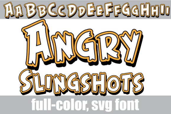 Angry Slingshots: A Bold Color Font