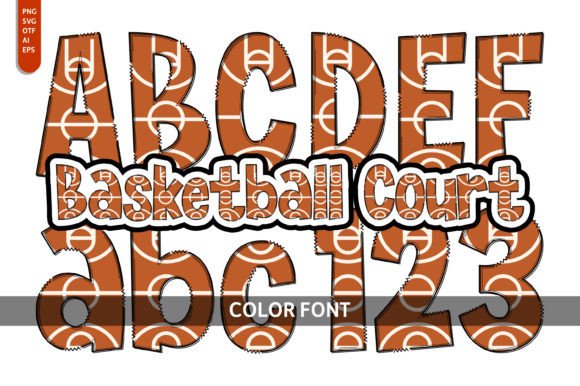 Basketball Court Font for Web Design