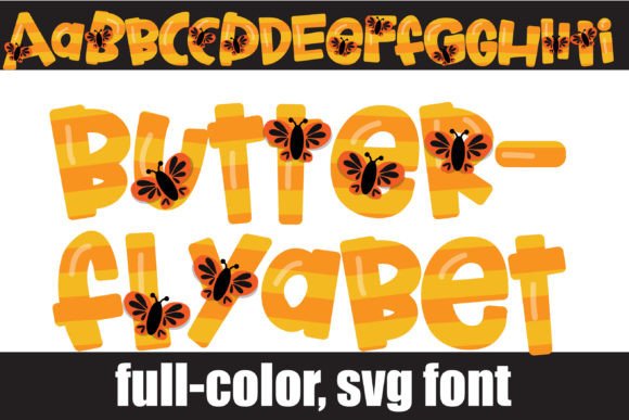 Butterflyabet Warm: A Colorful Font for Creative Projects