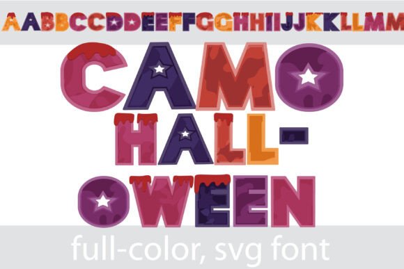 Camo Halloween Font: A Bold Typeface for Edgy Campaigns