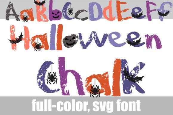 Halloween Chalk: A Spooky Color Typeface for Creative Projects