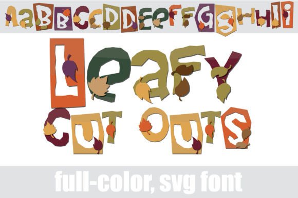 Leafy Cut Outs Font for Editorial Design