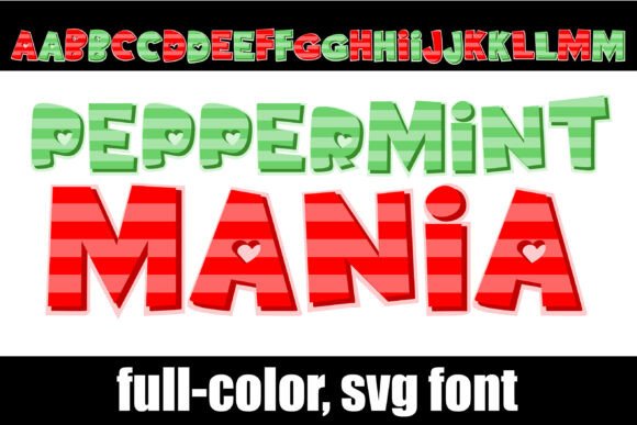 Peppermin-mania: A Color Font with a Delicate Edge