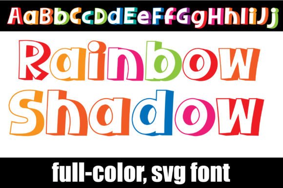 Rainbow Shadow Font for Business