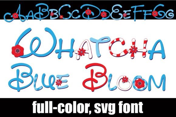 Whatcha Blue Blooms Font
