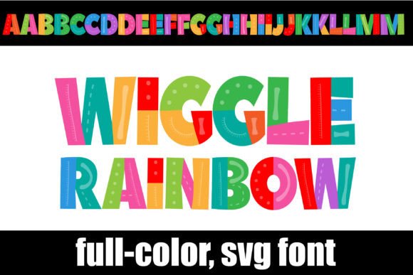 Wiggle-rainbow Font for Playful Designs