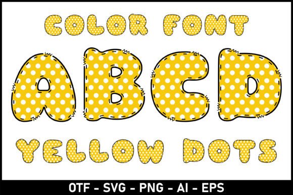 Yellow Dots Font for Web Design